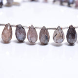 Lavender Agate Faceted Pear 4 inch Bead Strand 7.5X13-6.5X16mm & 26 Cts Natural Semi Precious Gemstone Birthstone Women Jewelry Making DIY
