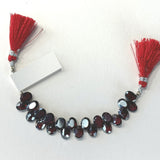 Mystic Garnet Faceted Oval CUT 4 inch Bead Strand 6-8mm & 35 Cts Natural Semi Precious Gemstone Birthstone Women Jewelry Making Necklace DIY