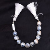 Silverite Faceted Coin 4 inch Bead Strand 8.5-9mm & 34 Cts Natural Semi Precious Gemstone Birthstone Women Jewelry Making Necklace Chakra