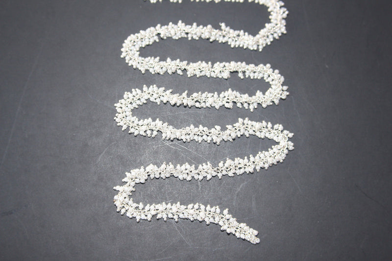 pearl semi-precious gemstone beads 24k gold plated over silver rosary chain for a necklace, earrings, anklet, and bracelet making.