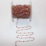 ruby & freshwater pearl birthstone month June, zodiac sign Pisces.