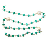 emerald jade & Freshwater Pearl birthstone month May, zodiac sign Cancer.