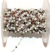 multi tourmaline & freshwater pearl birthstone month October, zodiac sign Libra.