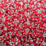 coral gemstone bead chain 24k gold plated over silver, women jewelry making necklaces, earrings, and bracelets bead chain.