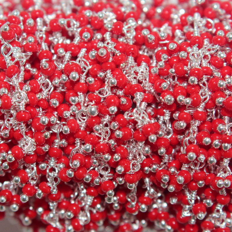 coral gemstone bead chain 24k gold plated over silver, women jewelry making necklaces, earrings, and bracelets bead chain.