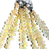 Ethiopian Opal White teardrop shaped birthstone month October zodiac sign Venus.
