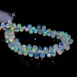 Ethiopian Opal Faceted Drop Bead Strand, 4 Inch, DIY Jewelry