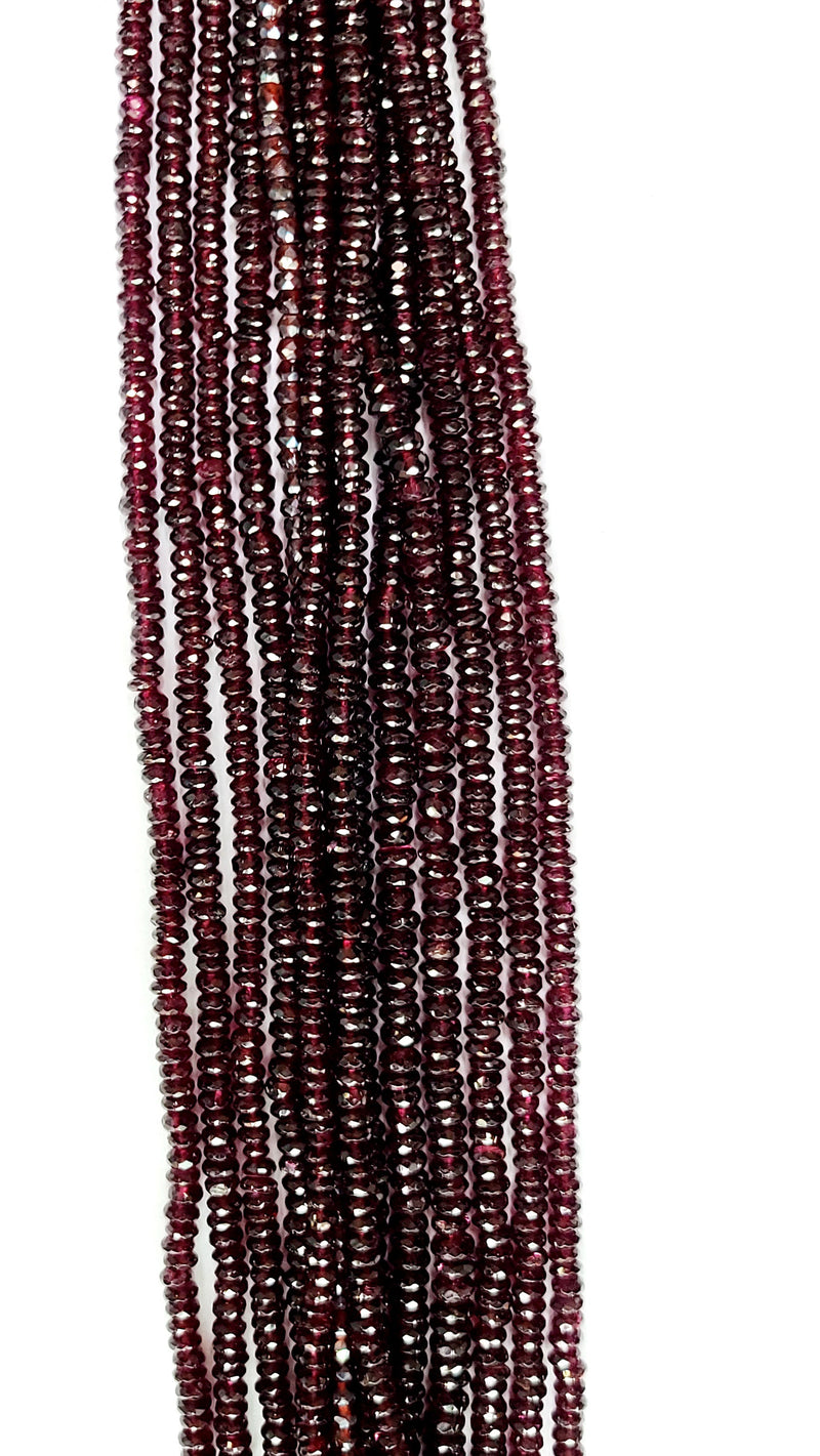 Garnet High Quality Rondelle Gemstone Beads
