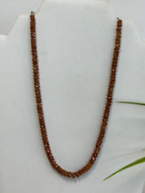 Spessartite Garnet Exquisite Multi-Layered Beaded Necklace: Natural Gemstone Strands, Adjustable Slide Lock, Handmade Jewelry for Women