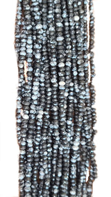 Semi Precious Gemstone Beads - Snowflake Obsidian