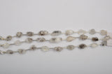 Herkimar Diamond Quartz Smooth Tumble 8 inch Bead Strand Natural Semi Precious Gemstone Birthstone DIY Women Jewelry Making Necklace Craft