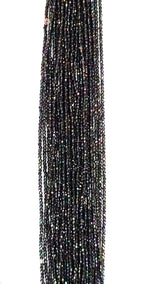 Black Spinel Bead Strand - Sizes 2mm to 7mm