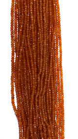 Rondelle Shaped Carnelian Gemstone Beads