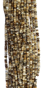 Rondelle Shaped Dendrite Opal Gemstone Beads