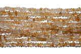 Golden Rutile Rondelle Gemstone Beads