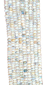 Goshenite AB Coated Barrel Gemstone Beads
