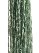 Rondelle Shaped Green Amethyst Gemstone Beads