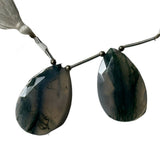 Faceted Green Moss Agate Pear Beads, AAA Quality (11X15mm, 45CTs)