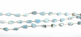 Blue Opal Smooth Nugget 8 inch Bead Strand Natural Semi Precious Gemstone Birthstone DIY Women Jewelry Making Necklace Earrings Craft