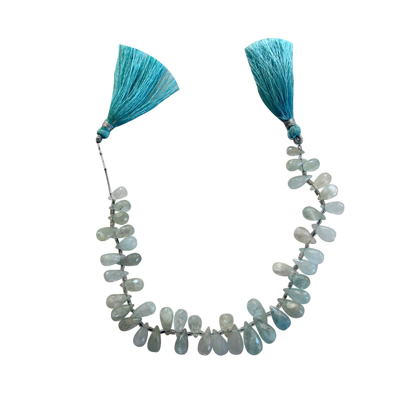 Aquamarine Teardrop Beads