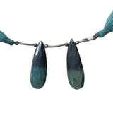 Pear Faceted Turquoise Moonstone Bead, Jewelry Making (9X24mm, 21 Carat)