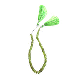 Peridot Gemstone Bead Strand, 8 inch Smooth Wheel, Jewelry Making
