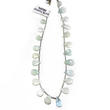 White Topaz Faceted Drop 8 inch Bead Strand Natural Semi Precious Gemstone Birthstone DIY Women Jewelry Making Necklace Earrings Craft