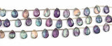 Purple Fluorite Faceted Pear 8 inch Bead Strand Natural Semi Precious Gemstone Birthstone DIY Women Jewelry Making Necklace Earrings Craft