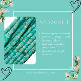 Amazonite Rondelle Gemstone Beads