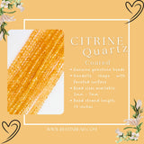 Citrine Quartz Coated Rondelle Gemstone Beads