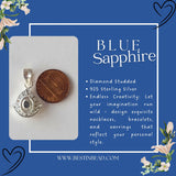 Blue Sapphire Sterling Silver Pendant