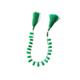 Chrysoprase Faceted Teardrop 8 inch Bead Strand Natural Semi Precious Gemstone Birthstone DIY Women Jewelry Making Necklace Earrings Craft