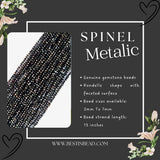 Spinel Metalic Gemstone Bead Strand