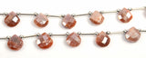 Chocolate Moonstone Heart Strand