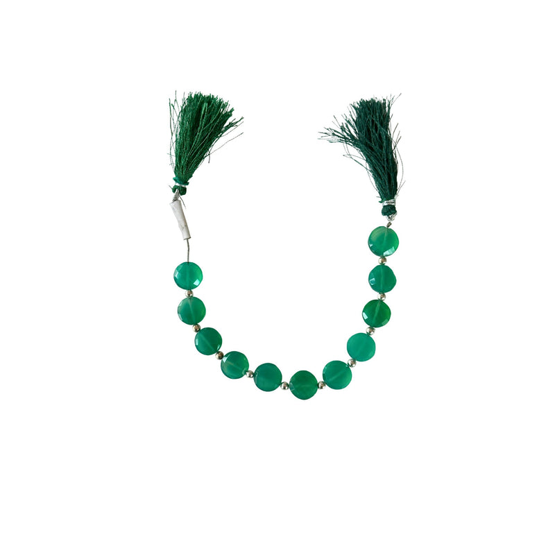 Green Onyx Coin Strand