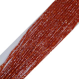 Rondelle Shaped Zircon Orange Gemstone Beads