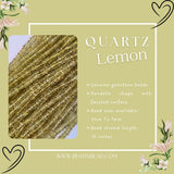 Lemon Quartz Gemstone Bead Strand