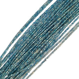 Rondelle Shaped Sky Blue Silverite Gemstone Beads