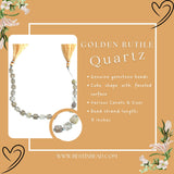 Golden Rutilated Quartz Cube Beads