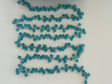 Blue Topaz Beaded Handmade Rosary Chain silver Women Jewelry Making Necklace Chain DIY Chakra Anklet Bracelet Wholesale Price