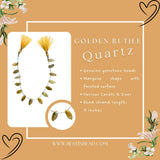 Golden Rutilated Quartz Marquise Beads