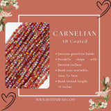 Carnelian AB Coated Gemstone Bead Strand