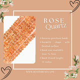 Rose Quartz Gemstone Bead Strand