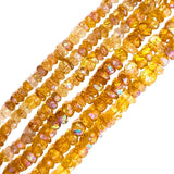 High-Quality Faceted Citrine AB Coated Beads