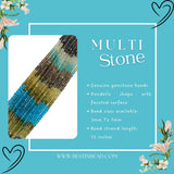 Multi Stone Citrine & Moonstone Gemstone Bead Strand