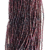 Rondelle Shaped Rhodolite Garnet Gemstone Beads