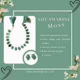 Moss Aquamarine Faceted Pillow Beads