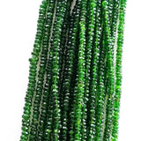 Rondelle Shaped Chrome Diopside Gemstone Beads