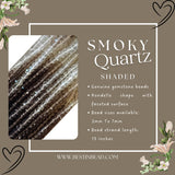 Smoky Quartz Shaded Rondelle Gemstone Beads
