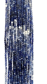 Rondelle Shaped Sapphire Shaded Gemstone Beads